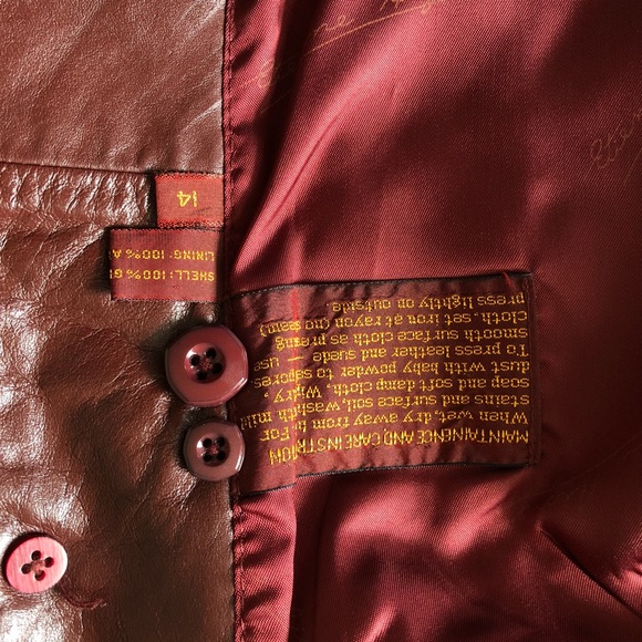 Etienne Aigner vintage oxblood leather blazer - Picture 12 of 12